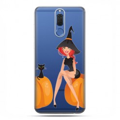 Huawei Mate 10 Lite - etui na telefon - Halloween, czarownica, kot i dynie