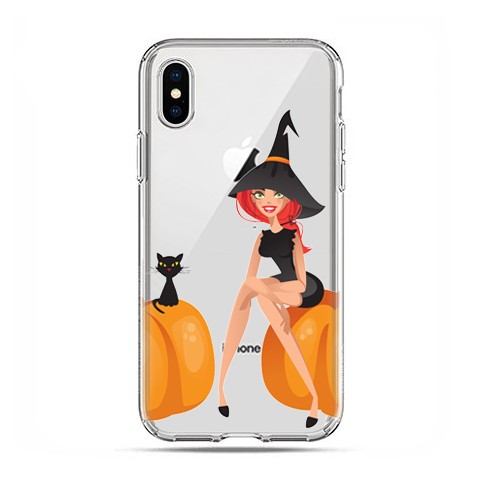 Apple iPhone Xs Max - etui na telefon - Halloween, czarownica i dynie