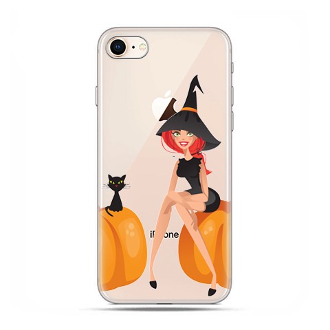 Apple iPhone 8 - etui case na telefon - Halloween, czarownica i dynie