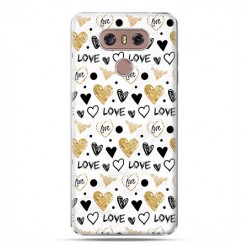 LG G6 - etui na telefon z grafiką - Serduszka Love.
