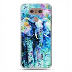 LG G6 - etui na telefon z grafiką - Kolorowy słoń.