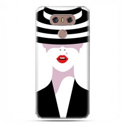 LG G6 - etui na telefon z grafiką - Kobieta w kapeluszu.