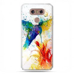 LG G6 - etui na telefon z grafiką - Niebieski koliber watercolor.
