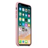 Apple iPhone Xs - Matowe silikonowe etui Silicone Case - Różowy pokrowiec