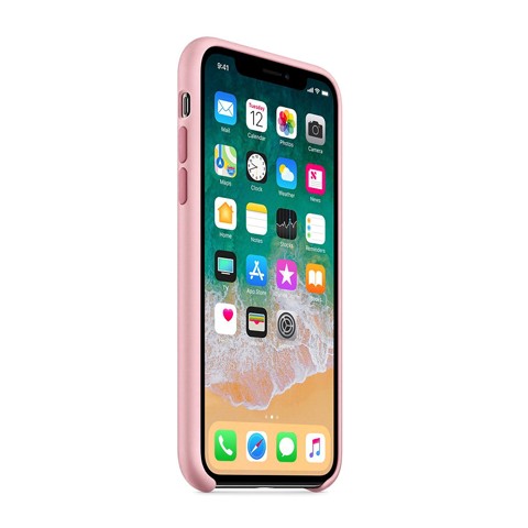 Apple iPhone 7 - Matowe silikonowe etui Silicone Case - różowy pokrowiec