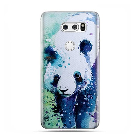 LG V30 - etui na telefon z grafiką - Miś panda watercolor.