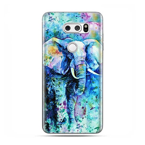LG V30 - etui na telefon z grafiką - Kolorowy słoń.