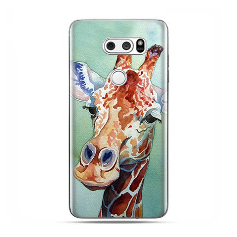 LG V30 - etui na telefon z grafiką - Żyrafa watercolor.
