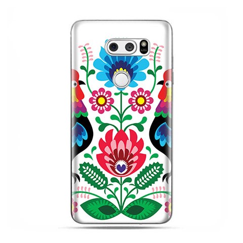 LG V30 - etui na telefon z grafiką - Łowickie wzory kwiaty.