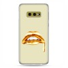 Samsung Galaxy S10e - etui na telefon z grafiką - złoto usta
