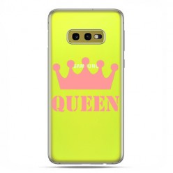 Samsung Galaxy S10e - etui na telefon z grafiką - Queen z różową koroną