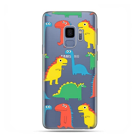 Samsung Galaxy S9 - etui na telefon z grafiką - Kolorowe dinozaury