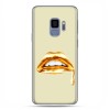 Samsung Galaxy S9 - etui na telefon z grafiką - złoto usta