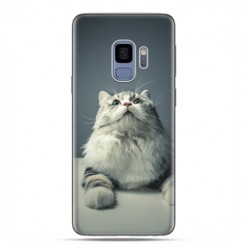 Samsung Galaxy S9 - etui na telefon z grafiką - Ciekawski szary kot