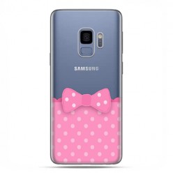 Samsung Galaxy S9 - etui na telefon z grafiką - Polka dot różowa kokardka