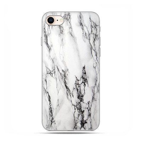 Etui na telefon iPhone 6 / 6s - Biało czarny marmur