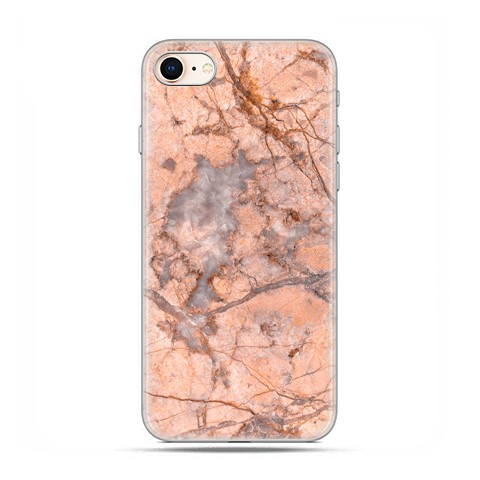 Etui na telefon iPhone 7 - Marmur Różowy kwarc