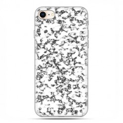 Etui na telefon iPhone 7 - Biało czarny granit