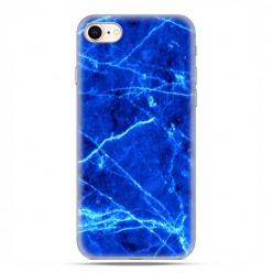 Etui na telefon iPhone 7 - Niebieski jaskrawy marmur