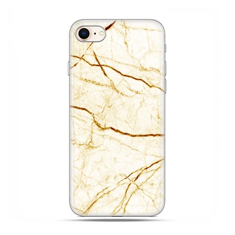 Apple iPhone 8 - etui case na telefon - Żółto złoty marmur