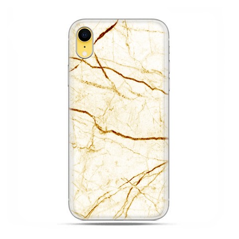 Apple iPhone XR - etui na telefon - Żółto złoty marmur