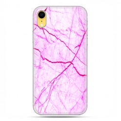 Apple iPhone XR - etui na telefon - Jaskrawy różowy marmur