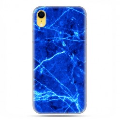 Apple iPhone XR - etui na telefon - Niebieski jaskrawy marmur