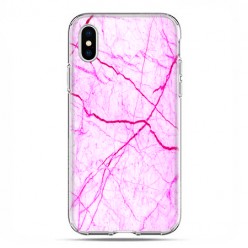 Apple iPhone Xs Max - etui na telefon - Jaskrawy różowy marmur
