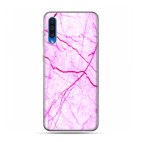Samsung Galaxy A50 - etui na telefon z grafiką - Jaskrawy różowy marmur