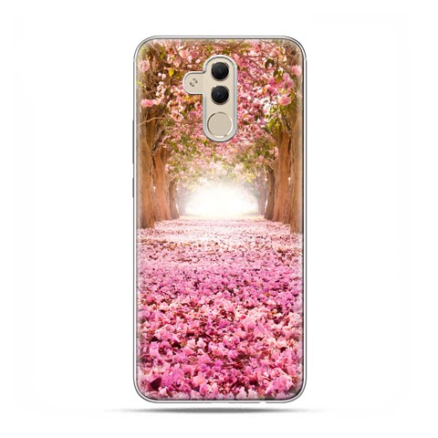 Etui na telefon Huawei Mate 20 Lite - różowe liście w parku