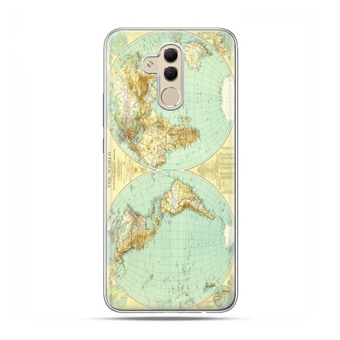 Etui na telefon Huawei Mate 20 Lite - mapa świata.