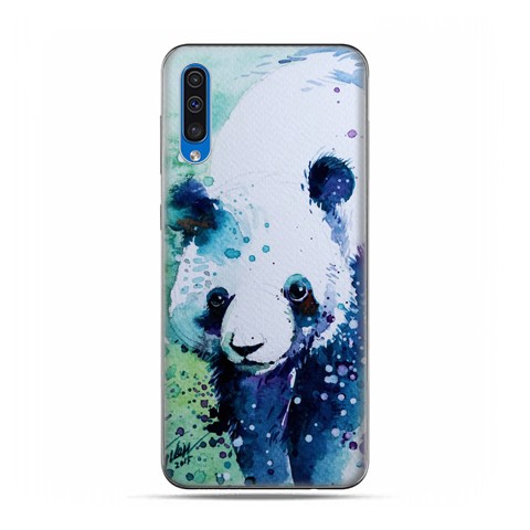 Etui na telefon Samsung Galaxy A50 - miś panda watercolor.