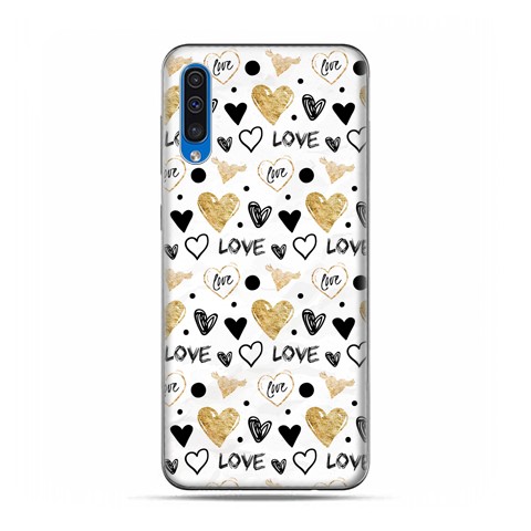Etui na telefon Samsung Galaxy A50 - serduszka Love.