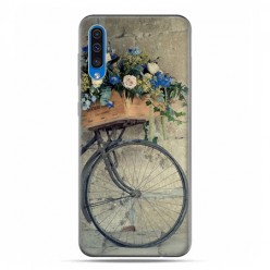 Etui na telefon Samsung Galaxy A50 - rower z kwiatami.