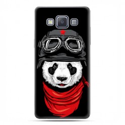 Samsung A3 2015 SM-A300 - etui na telefon z grafiką panda w czapce.