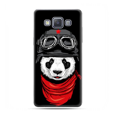 Samsung A3 2015 SM-A300 - etui na telefon z grafiką panda w czapce.