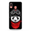 Samsung Galaxy A20E - etui na telefon wzory - Panda w czapce.