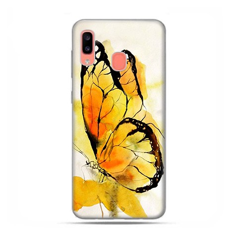 Samsung Galaxy A20E - etui na telefon wzory - Motyl watercolor.