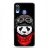 Samsung Galaxy A40 - etui na telefon wzory - Panda w czapce.