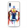 Samsung Galaxy A40 - etui na telefon wzory - Pies labrador watercolor.