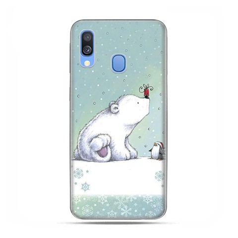 Samsung Galaxy A40 - etui na telefon wzory - Polarne zwierzaki.