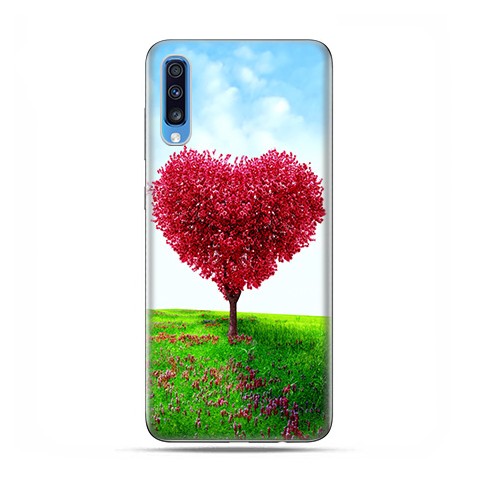 Samsung Galaxy A70 - etui na telefon wzory - Serce z drzewa.