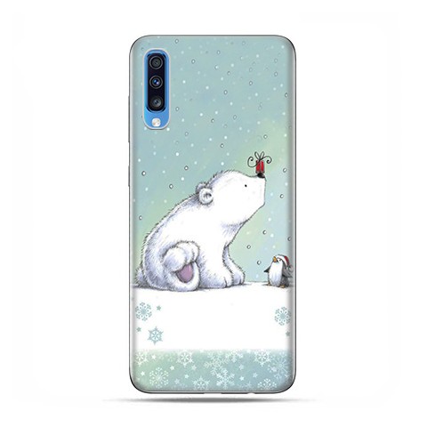 Samsung Galaxy A70 - etui na telefon wzory - Polarne zwierzaki.