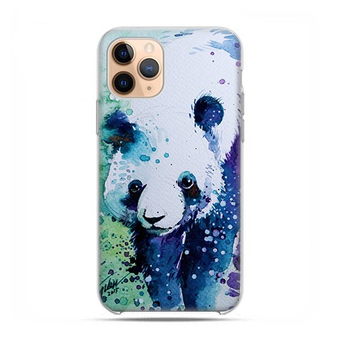 Etui case na telefon - Apple iPhone 11 Pro - Miś panda watercolor.