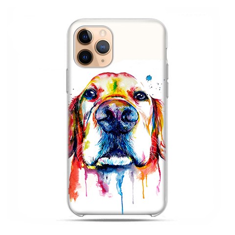 Etui case na telefon - Apple iPhone 11 Pro - Pies labrador watercolor.