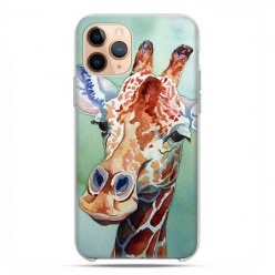 Etui case na telefon - Apple iPhone 11 Pro - Żyrafa watercolor.