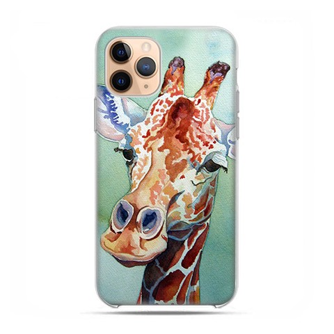 Etui case na telefon - Apple iPhone 11 Pro - Żyrafa watercolor.