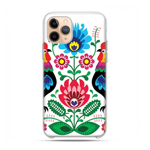 Etui case na telefon - Apple iPhone 11 Pro - Łowickie wzory kwiaty.