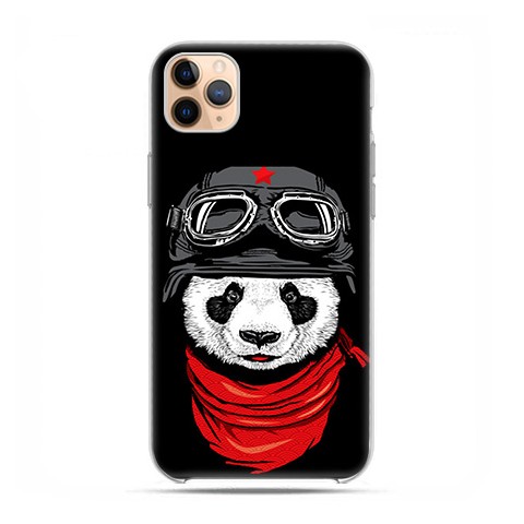 Etui case na telefon - Apple iPhone 11 Pro Max - Panda w czapce.