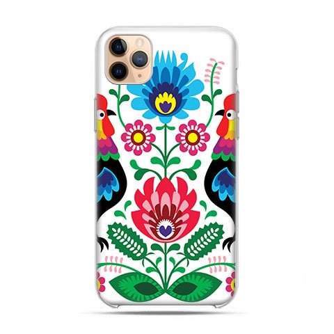 Etui case na telefon - Apple iPhone 11 Pro Max - Łowickie wzory kwiaty.
